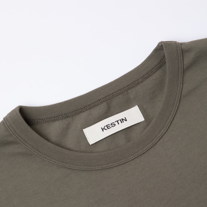 Fly Tee In Dark Olive Heavyweight Cotton