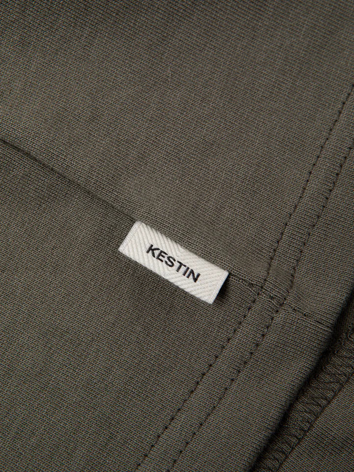 Fly Tee In Dark Olive Heavyweight Cotton