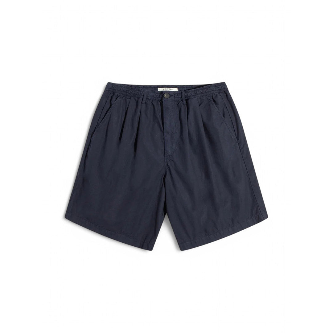 Mhor Short in Navy Cotton Poplin