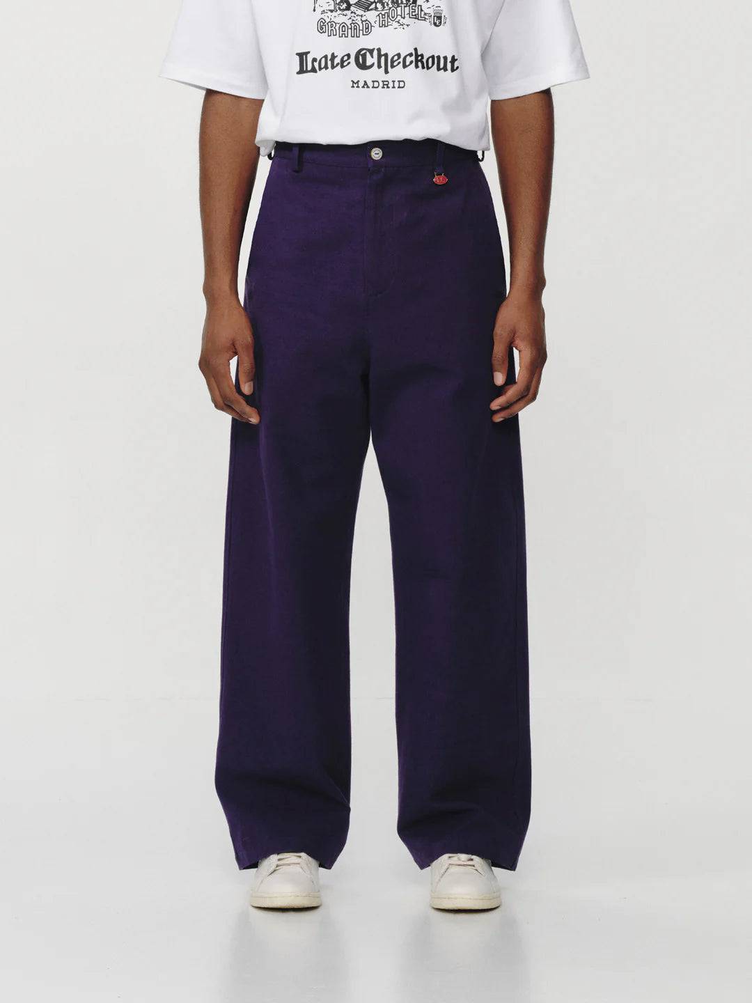 Late Checkout - Purple Work Trousers - Pants - thegoodlife.