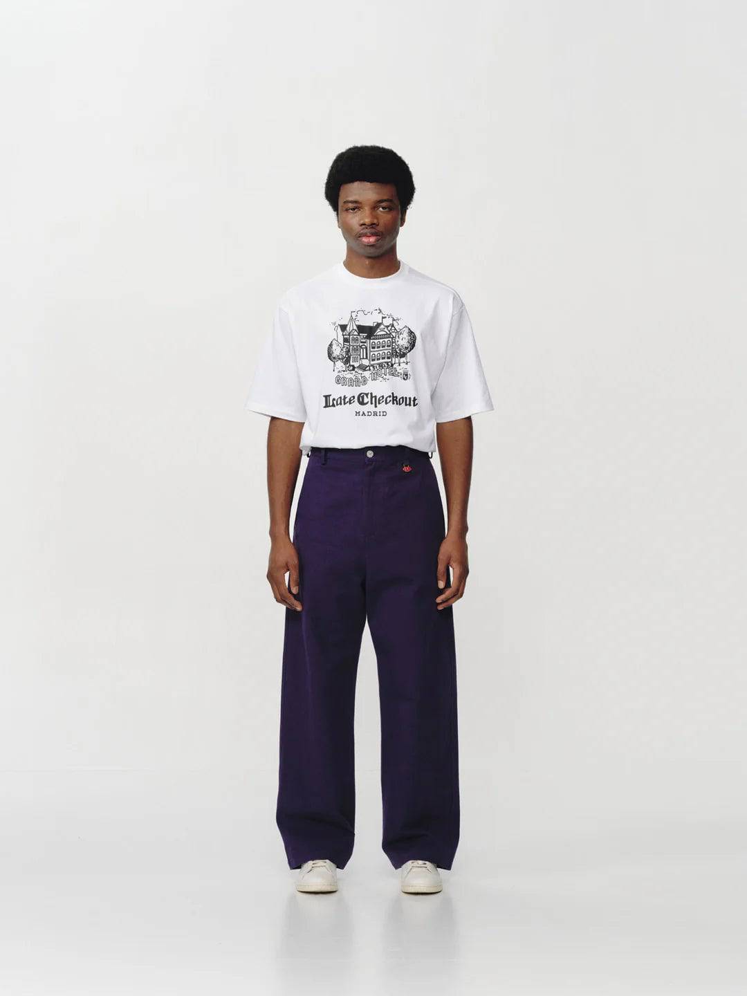 Late Checkout - Purple Work Trousers - Pants - thegoodlife.