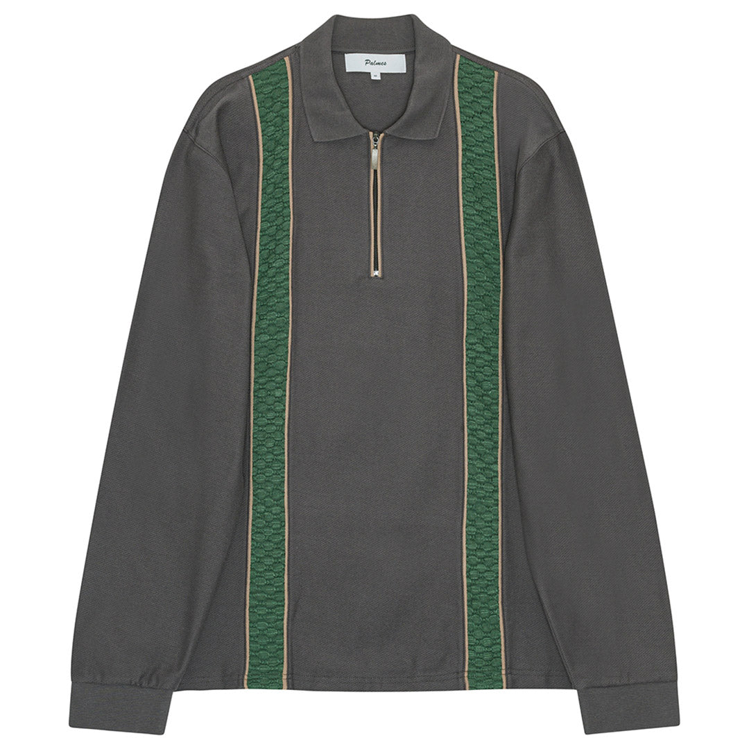 Palmes Lace LS Zip Polo | thegoodlife. UAE