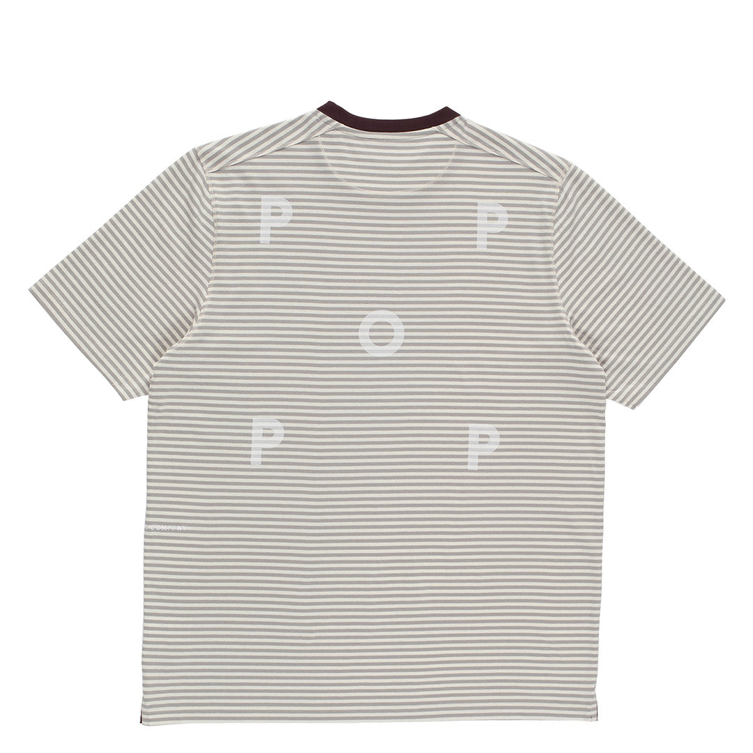 Pop Trading Company Striped Logo T-Shirt | thegoodlife. UAE