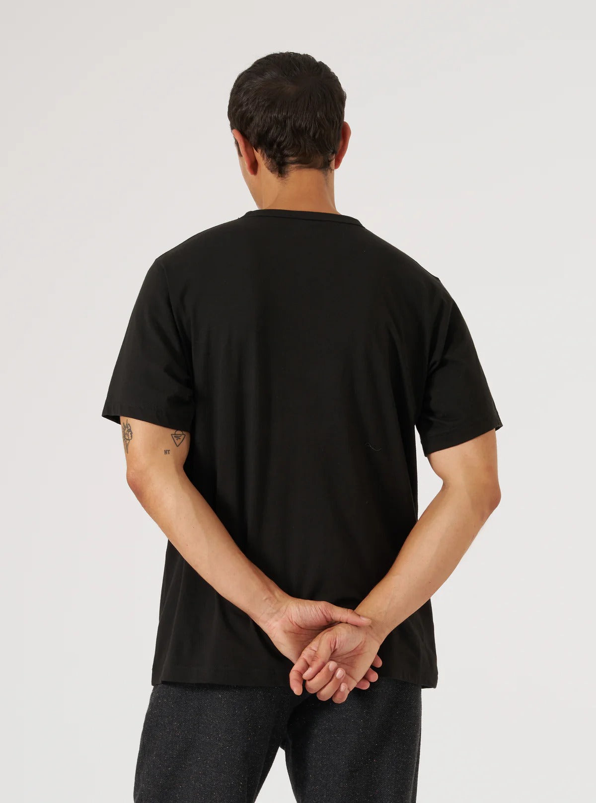 Universal Works Black Single Jersey Core Tee | thegoodlife. UAE