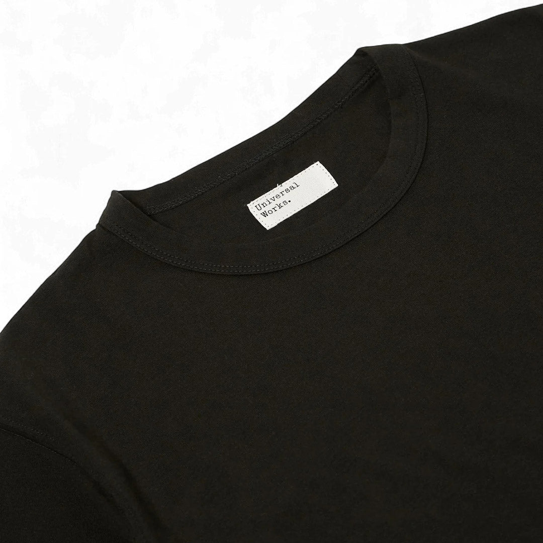 Universal Works Black Single Jersey Core Tee | thegoodlife. UAE