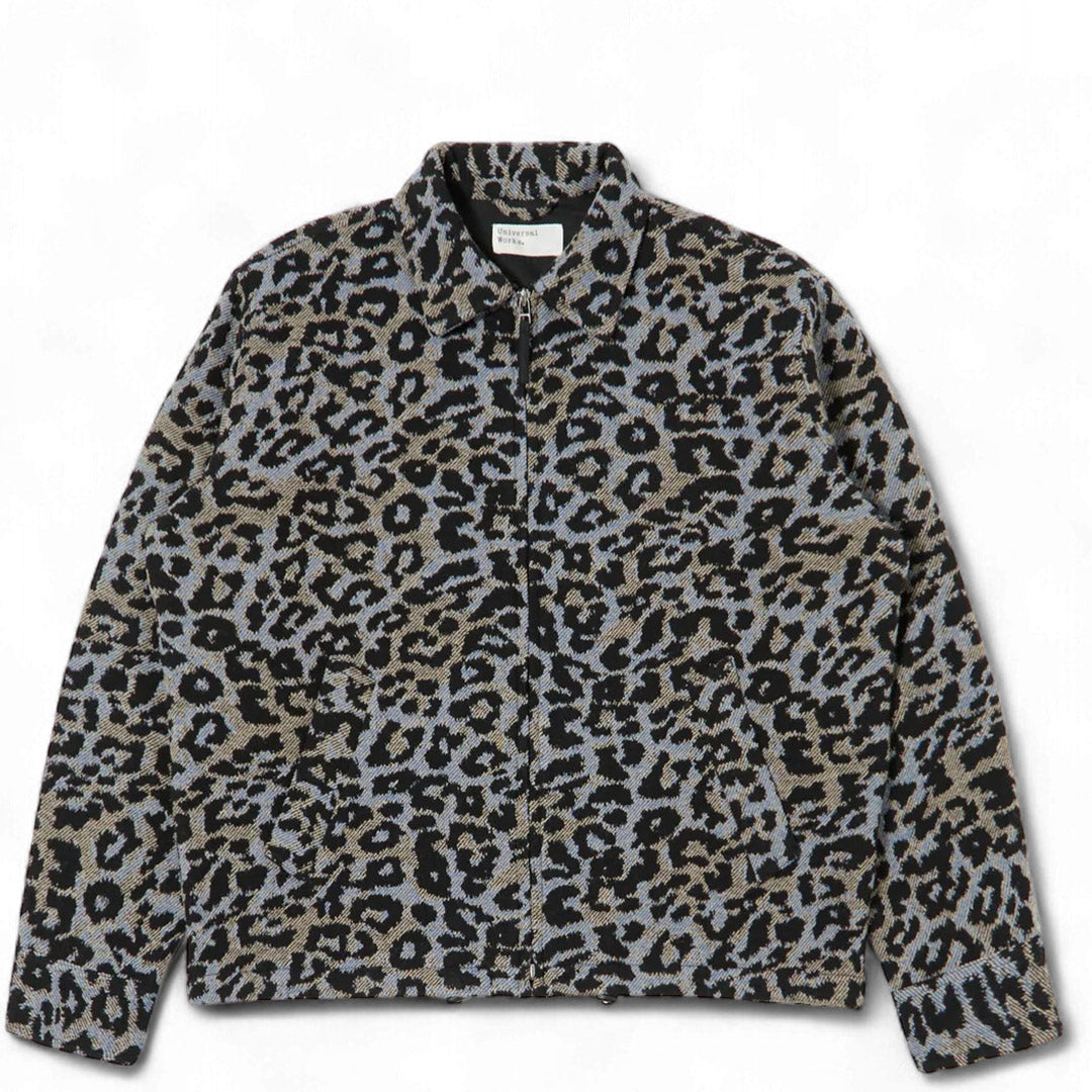 Universal Works Blue Leopard Flower Wool Club Jacket | thegoodlife. UAE